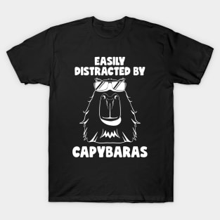 Easily distracted By Capybaras Lover Rodent Cute Capybara T-Shirt